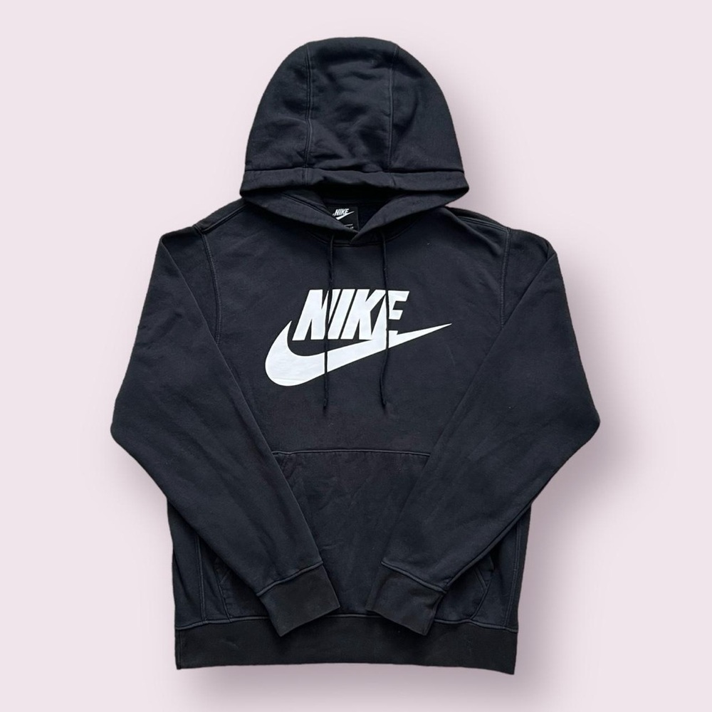 Nike Swoosh Logo Pullover Hoodie - Black